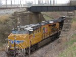 UP 8217 7293 Northbound under NS Bridge